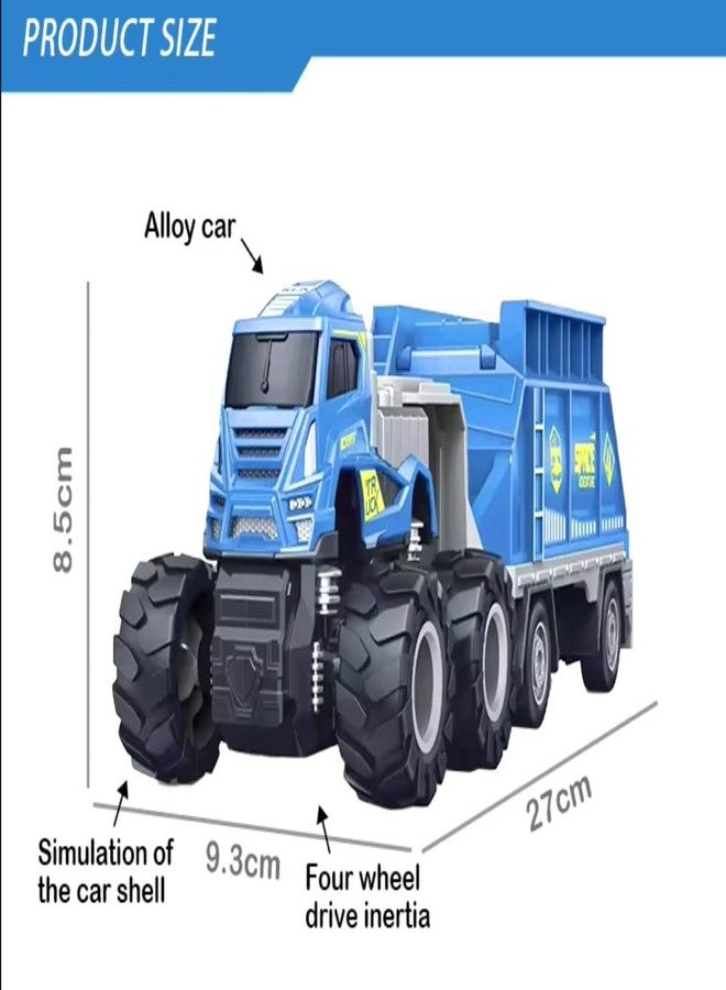 SHIPEASE Alloy Die cast Carrier Truck Transport Toy 1:43 Space Transportation Truck Toys for Kids Boys Girls Miniature Trailer Birthday Gift (Multicolor) - Image 4